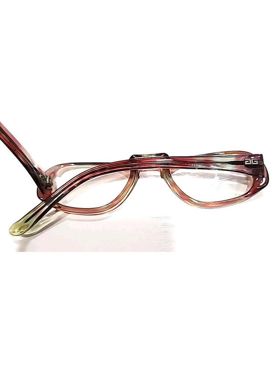 Givenchy Unico Vintage Sm Crystal Brown Red Square Eyeglasses display picture 1